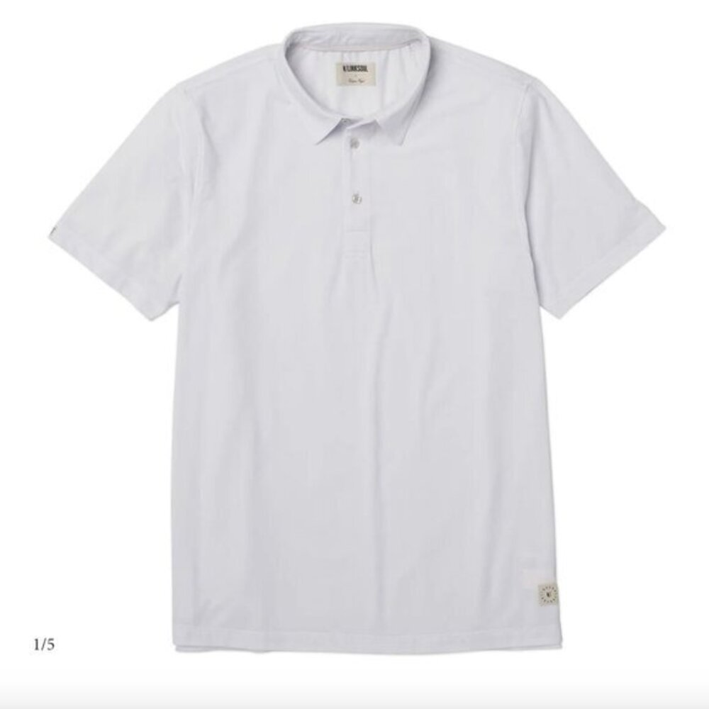 LinkSoul White Short Sleeve Polo Men's Large